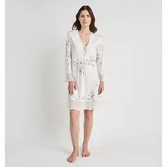 BARBIZON - CAMISOLA MUJER SESGO BLANCO ESTAMPADO