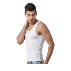 LOOK SHOP - Camiseta Sin Manga Algodón, Negra, Gris, Blanco. Adulto 045