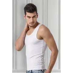 LOOK SHOP - Camiseta Sin Manga Algodón, Negra, Gris Blanco. Adulto 045