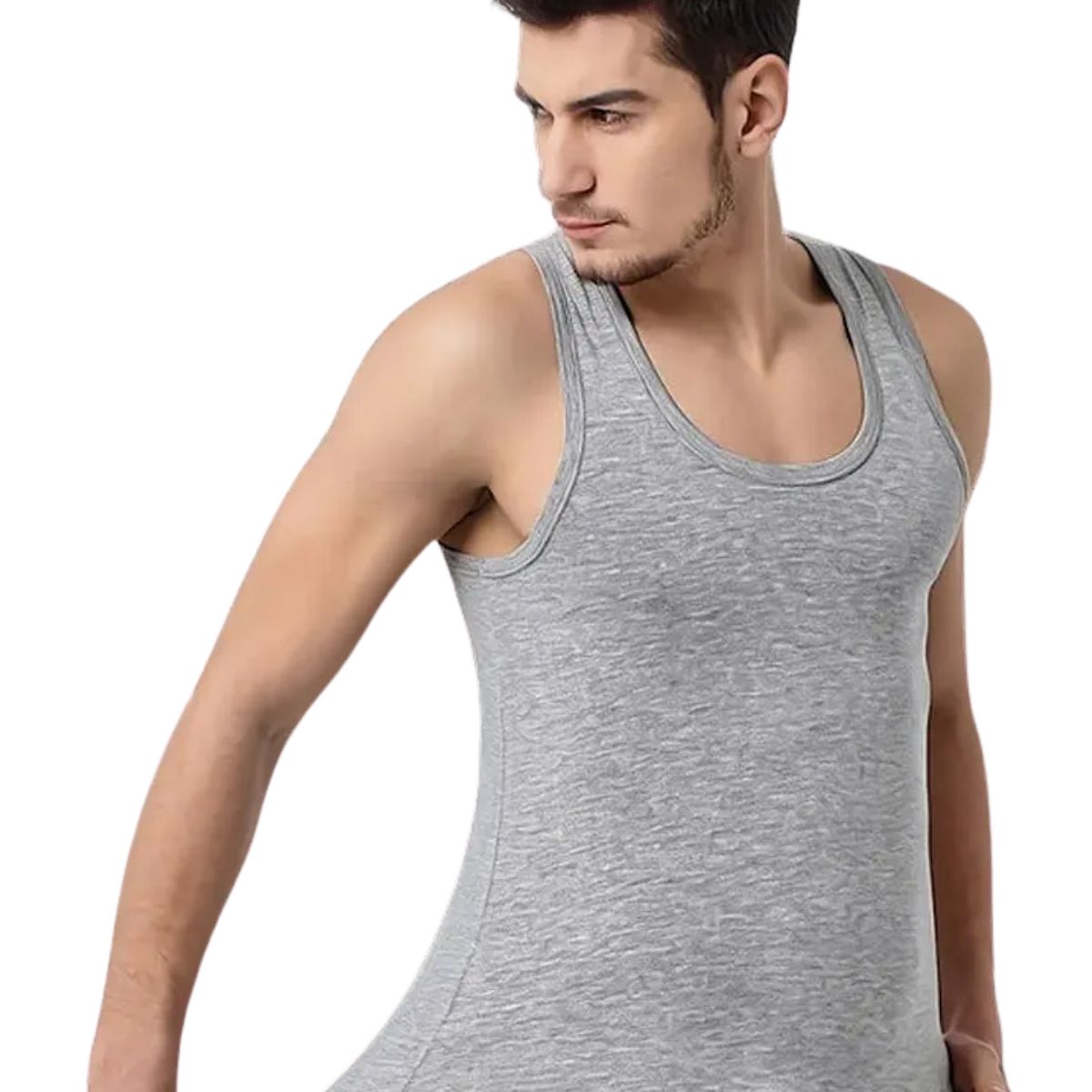 LOOK SHOP - Camiseta Sin Manga Algodón, Negra, Gris, Blanco. Adulto 045