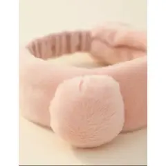 GENERICO - Cintillo De Felpa Skincare Maquillaje Con Orejitas Kawaii