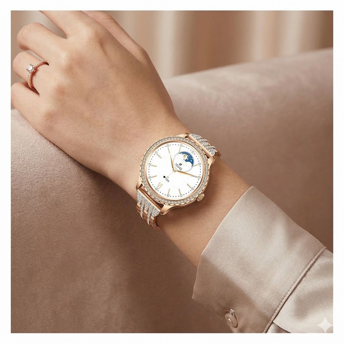 GENERICO - Smartwatch Mujer Elegante Llamadas Bluetooth Pantalla 1.32” 360×360 Monitor de Salud, Multideporte