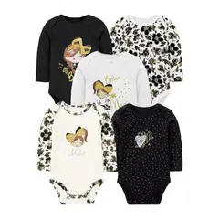 TEDMIMAK - Bodys manga larga algodon pack 5 unidades ada