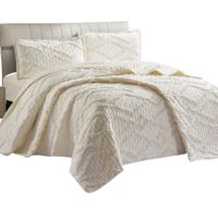 Cubrecama Diseño Tufting Plaza y Media