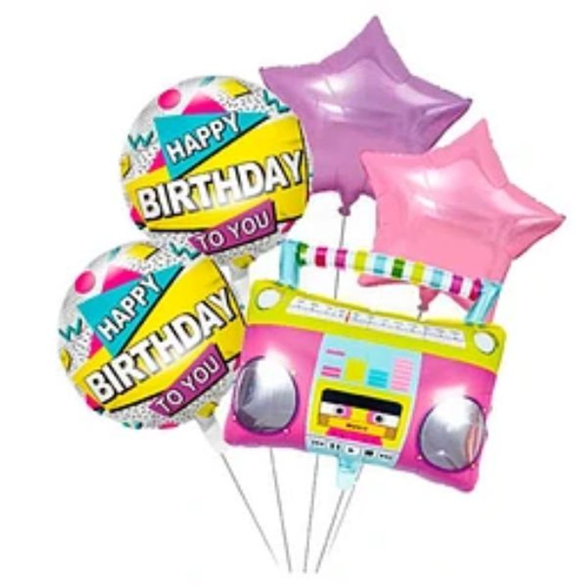 GENERICO - Set de globos metálico de radio 5pcs