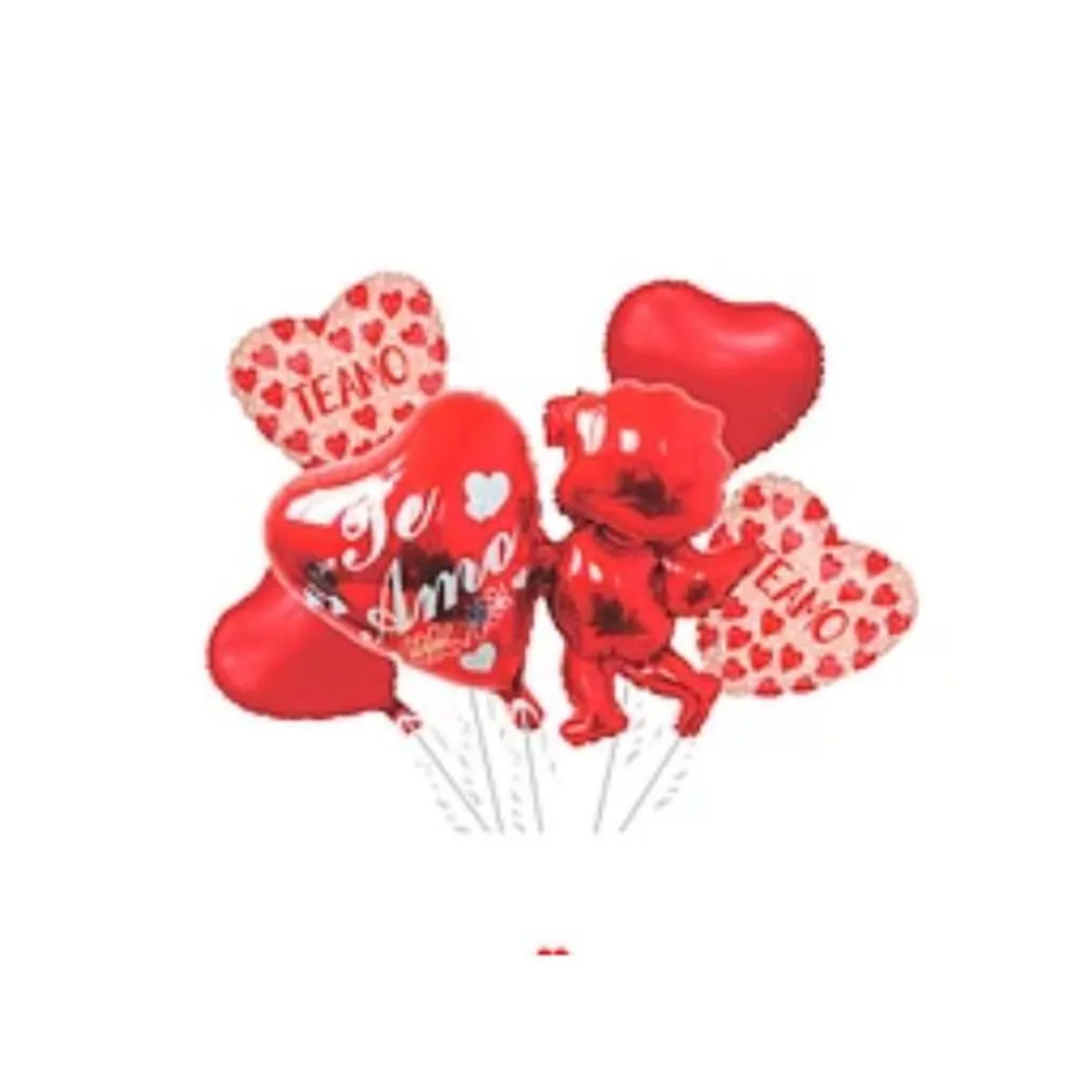 GENERICO - Set de globos metalicos cupido 5pcs