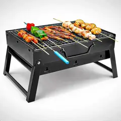 GENERICO - Parrilla Portatil Parrilla Asado De Carbon Parrillas Carbon Negro
