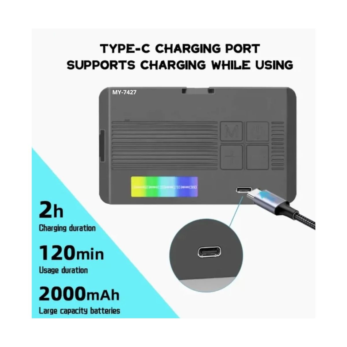 GENERICO - Luz Portátil Colores Ajustable RGB Para Fotografías y Videos