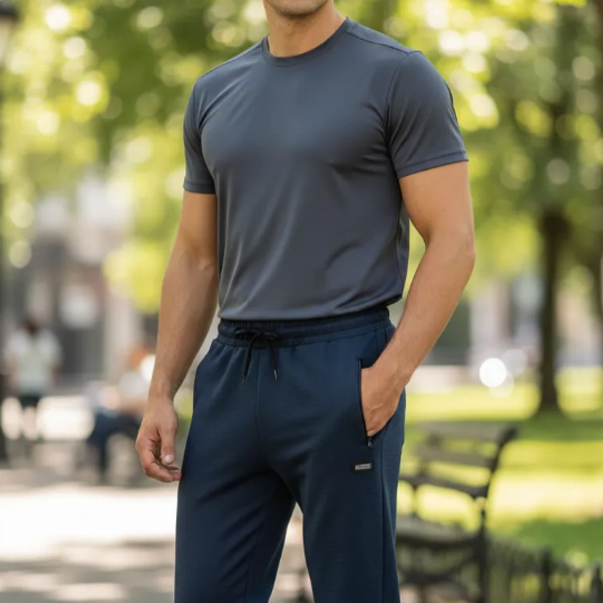 AGW - Pack 3 Pantalones Buzo Hombre Tela Waffles