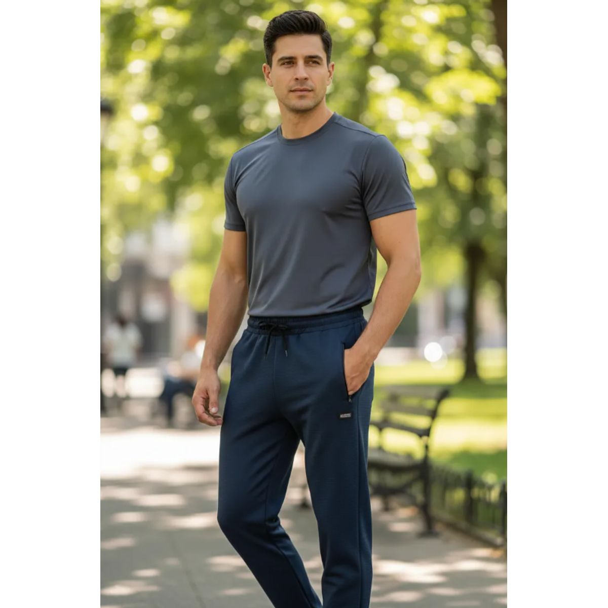 AGW - Pack 3 Pantalones Buzo Hombre Tela Waffles