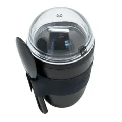 KEEP - Vaso Snack 450 ml Doble Compartimento Negro - SC