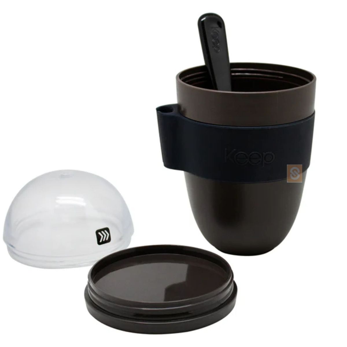 KEEP - Vaso Snack Keep 450 ml Doble Compartimento Negro - SC