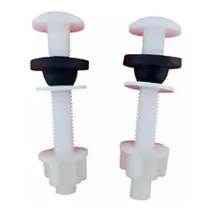 HOFFENS - Kit Pernos De Fijacion Plastico Estanque Taza Wc X2