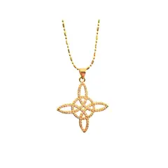 GENERICO - CADENA EN BAÑO DE ORO NUDO DE BRUJA