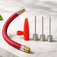 GENERICO - Kit De 5 Piezas Agujas De Inflar Balones Llanta Bicicletas Plateado