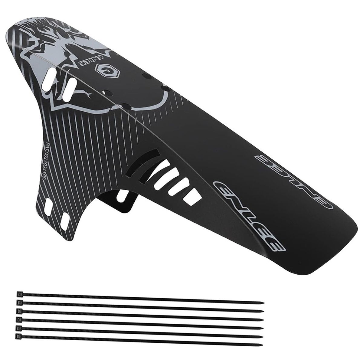 GENERICO - Tapabarro Bicicleta Mud Guard Mtb Ciclismo Negro Blanco