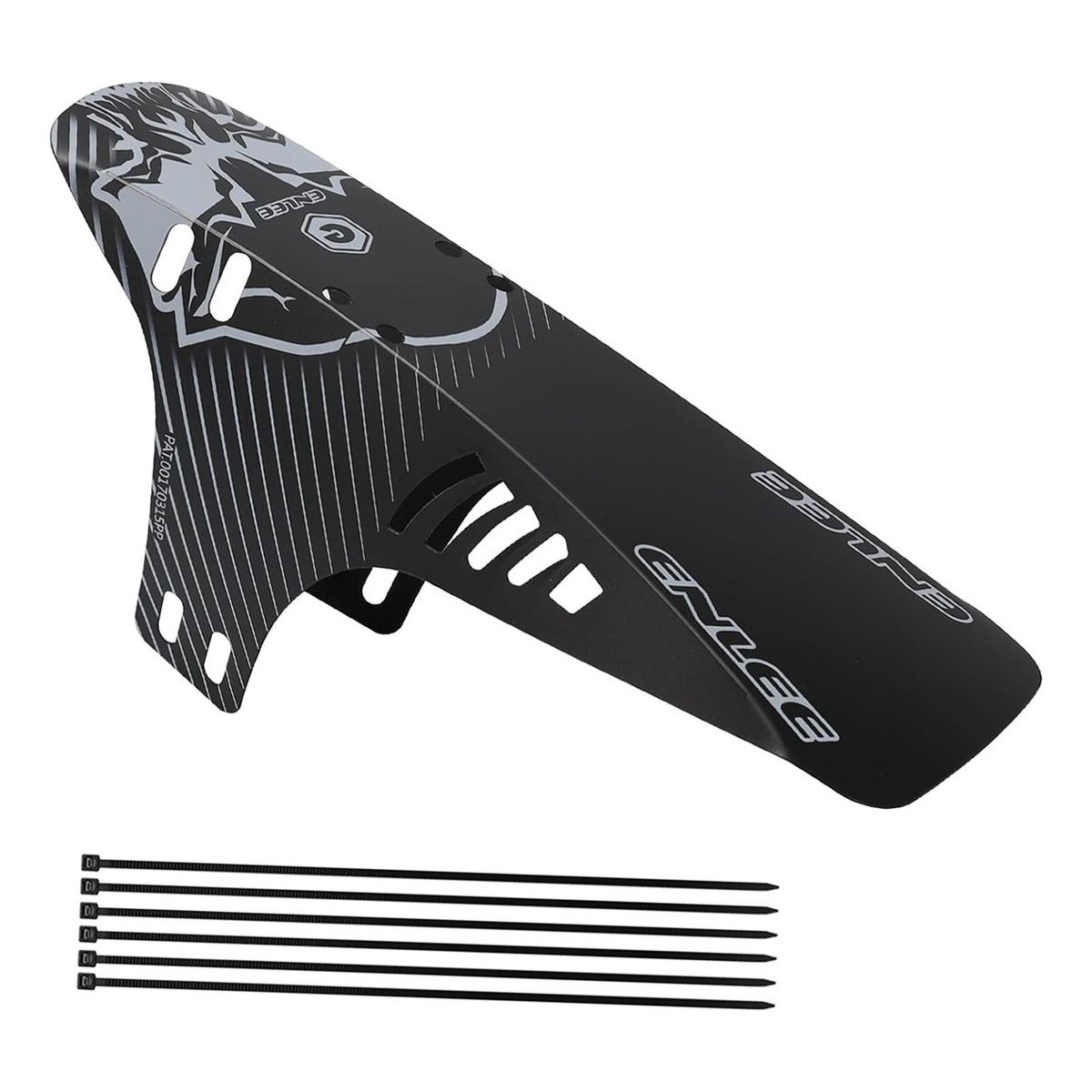 GENERICO - Tapabarro Bicicleta Mud Guard Mtb Ciclismo Negro Blanco