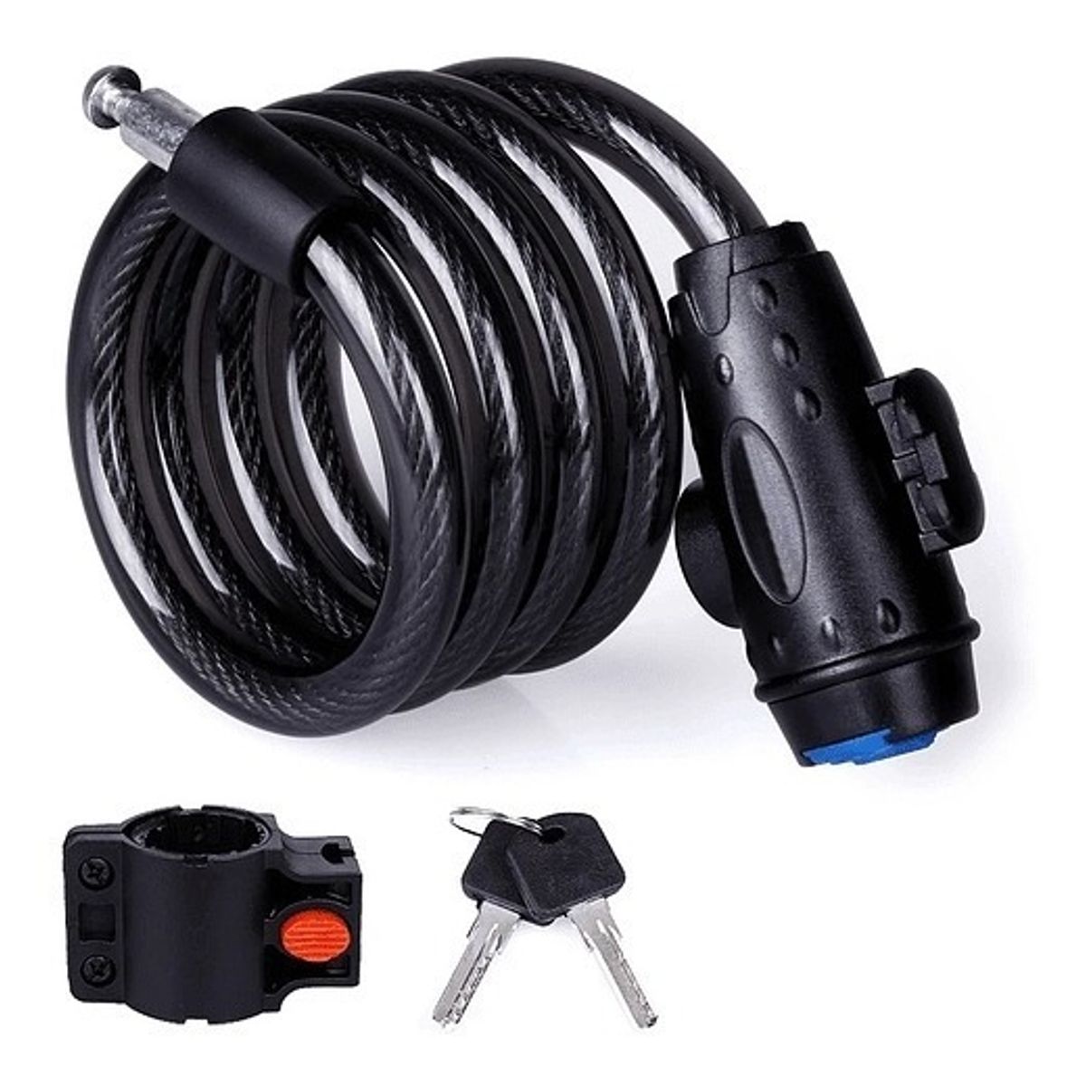 GENERICO - Candado Para Bicicleta Con Soporte Color Negro