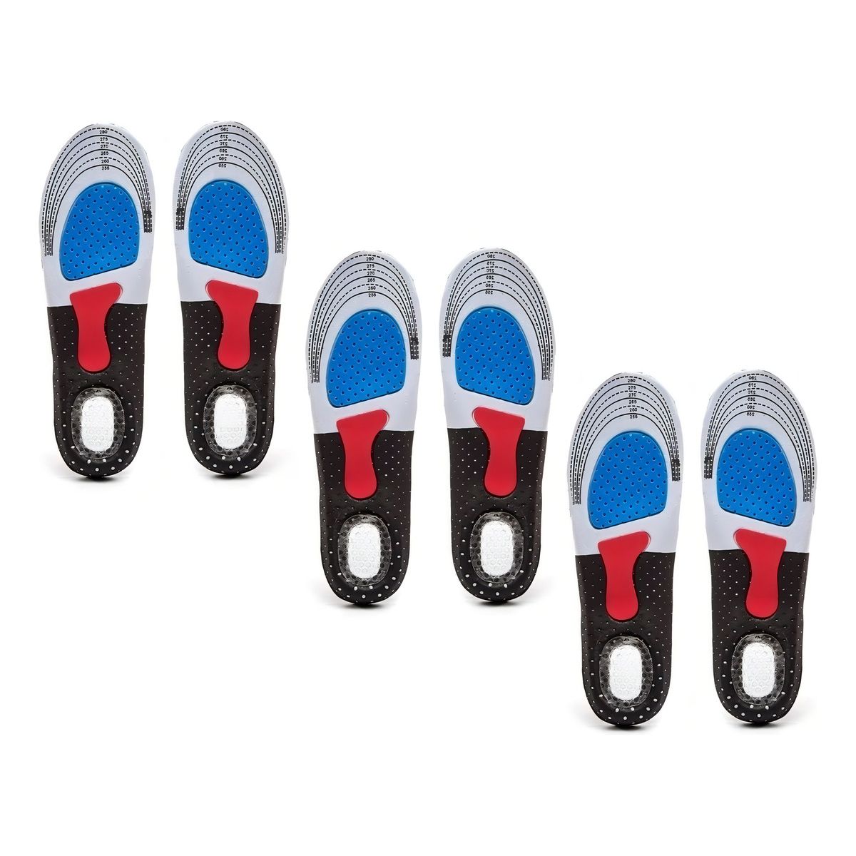 GENERICO - Plantillas Silicona Gel Ajustables Plantillas Ortopedicas Plantillas Deportivas Anti Golpes Alivio Espolon Fascitis Plantar Marin Shop 3 Pares