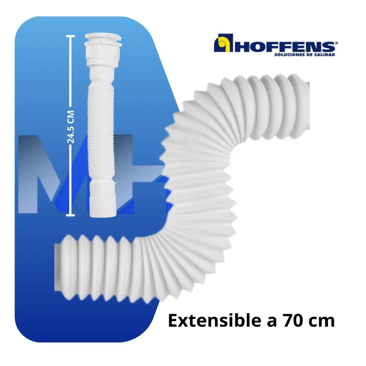 HOFFENS - Sifón Flexible Universal Extensible 40mm 1 Un Cuarto 1 Media Hoffens