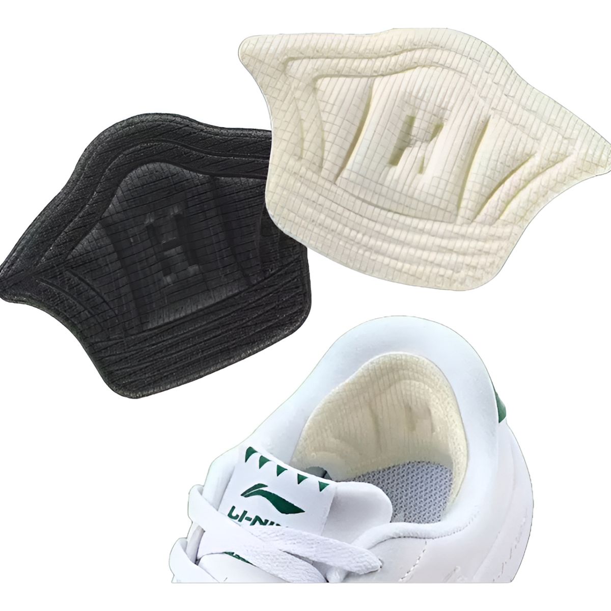 GENERICO - Parche Almohadilla Protector De Talon Autoadhesive Zapatilla Color Blanco Beige 10mm