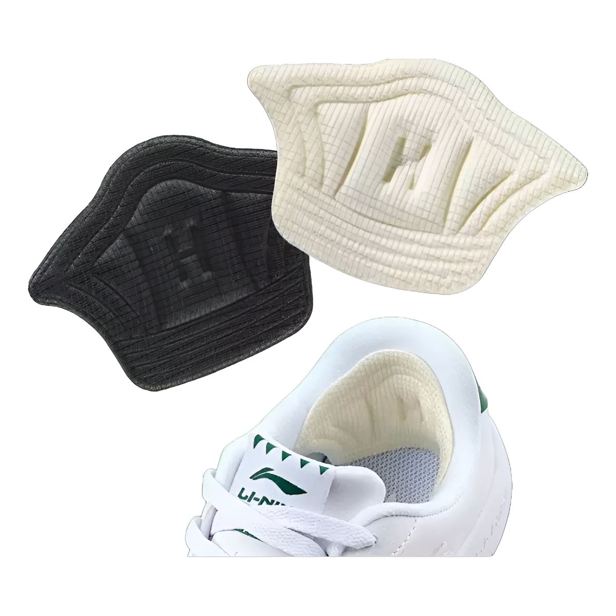 GENERICO - Parche Almohadilla Protector De Talon Autoadhesive Zapatilla Color Blanco Beige 10mm