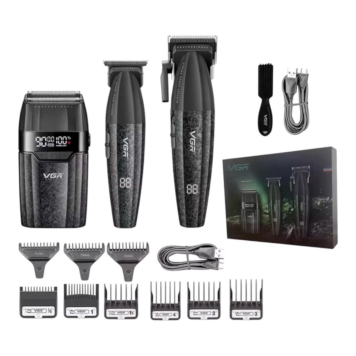 VGR - Maquina Cortar pelo Profesional VGR V-640 S3 de 9000RPM