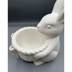 GENERICO - Figura decorativa conejito de pascua con cesta con lazo