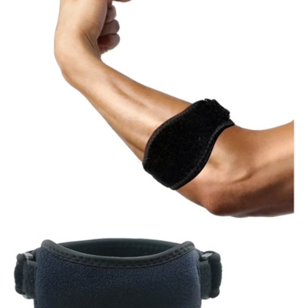 GENERICO - Codera Epicondilitis Brazalete Tendinitis Soporte Codo Padel Ajustable Negro
