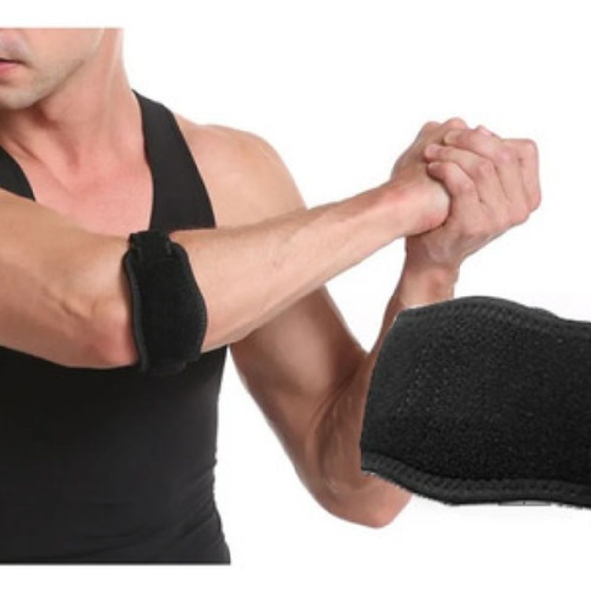 GENERICO - Codera Epicondilitis Brazalete Tendinitis Soporte Codo Padel Ajustable Negro