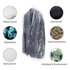 GENERICO - 100 Bolsas Transparentes Fundas Para Ropa Trajes 60x90cm Transparente