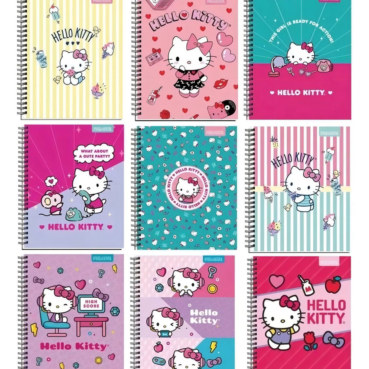 GENERICO - Pack 10 Cuaderno Universitario Hello Kitty Proarte 7mm