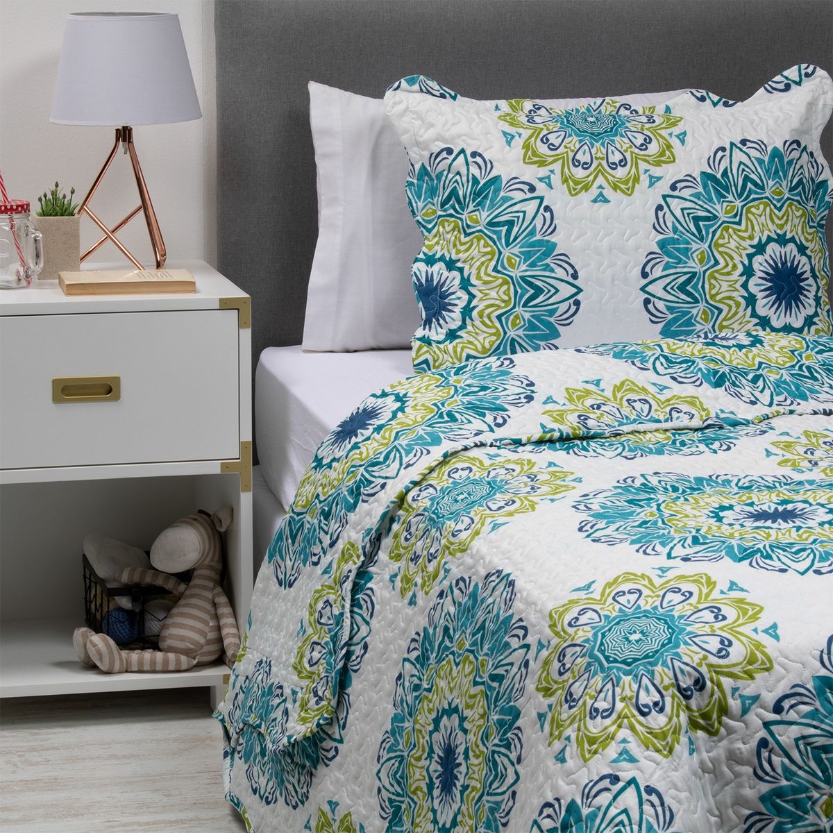 ZAHR - Cubrecama Estampado 1.5 Plazas Zahr