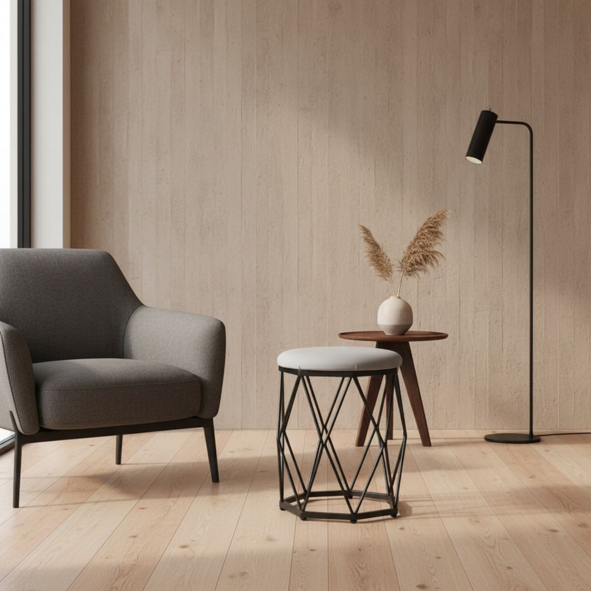 GENERICO - Taburete Hexa-Mesh con Asiento Acolchado.