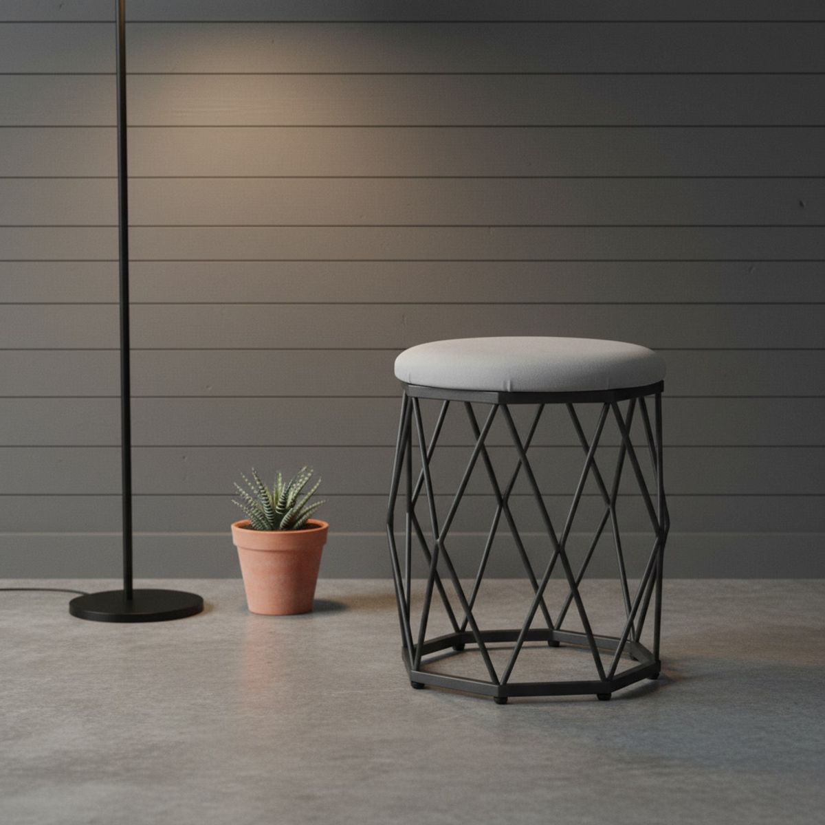 GENERICO - Taburete Hexa-Mesh con Asiento Acolchado.
