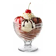 GENERICO - 18 Copas Helado Vidrio Postre Reutilizable Hogar Premium