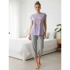 KOWHAI - Pijama Mujer Algodón Estampado Snake