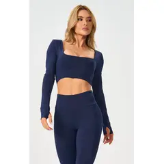LETSGYM - CROP DEPORTIVO MATTE FORM MANGA LARGA