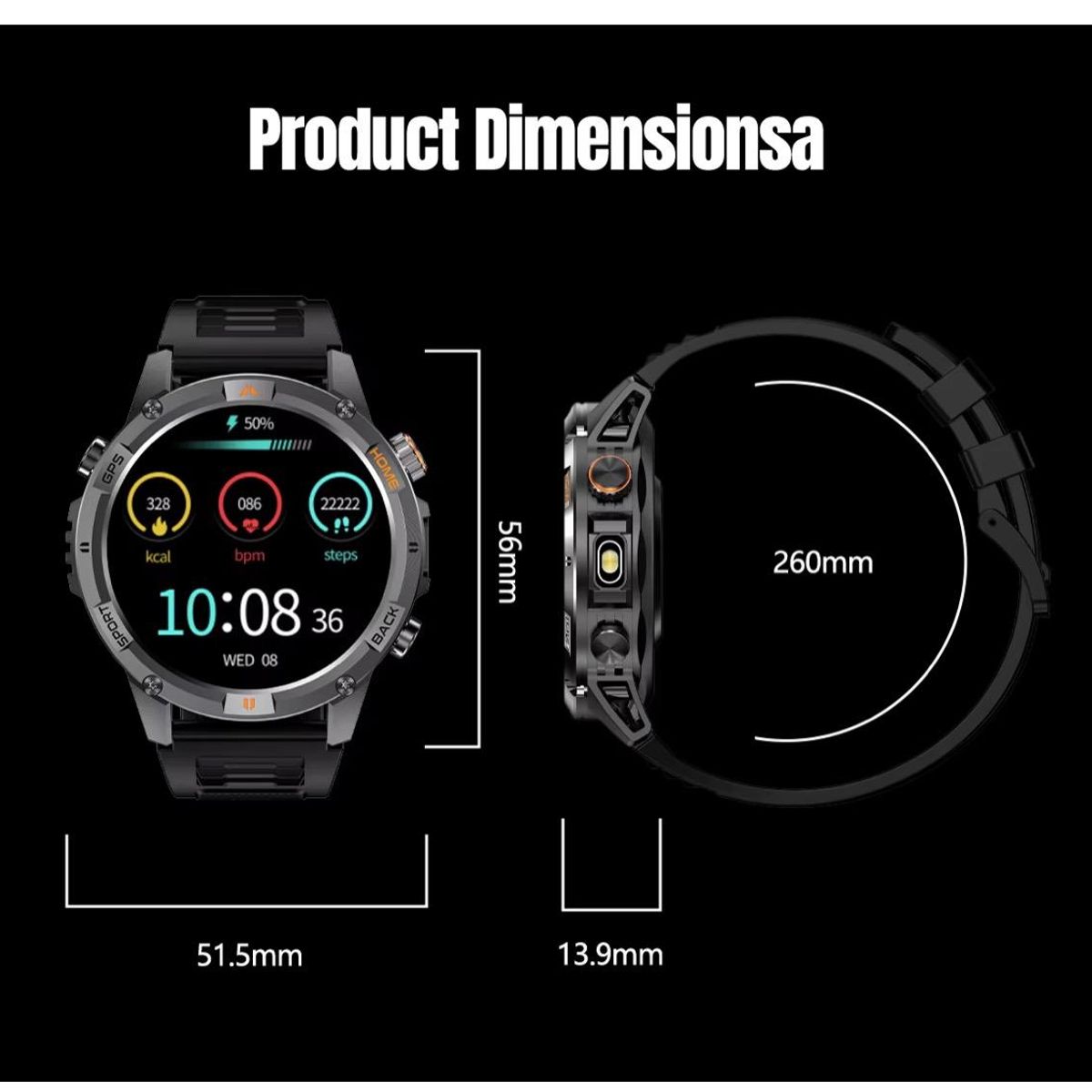 GENETIC - Smartwatch Y15 Con Bluetooth llamada Con GPS