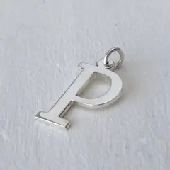 GENERICO - Colgante Letra P de Plata 950 - Inicial Hecha a Mano