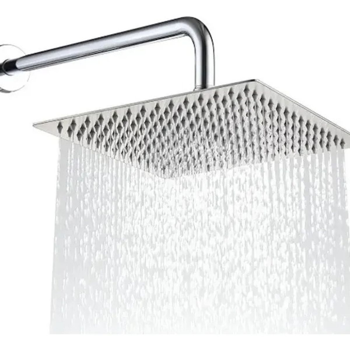 GENERICO - Ducha Cuadrada Plana Grande Moderna Fija Al Muro