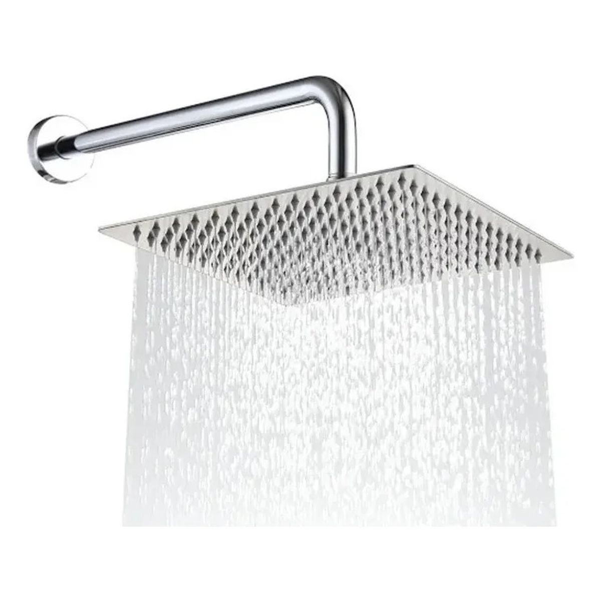 GENERICO - Ducha Cuadrada Plana Grande Moderna Fija Al Muro