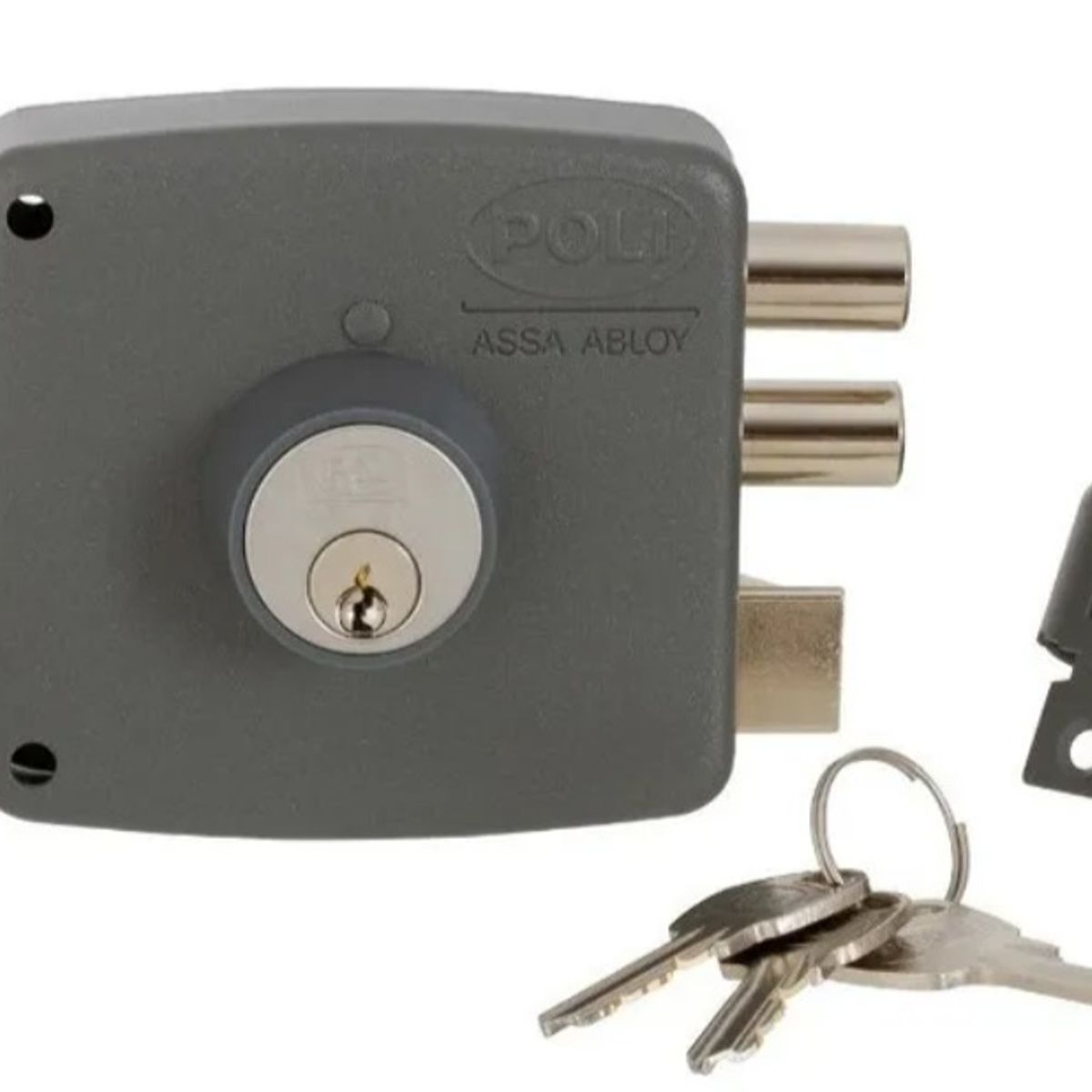 POLI - Chapa Cerradura Chilena 2010 Para Puertas, Reja y Acceso principal 2 Pitones