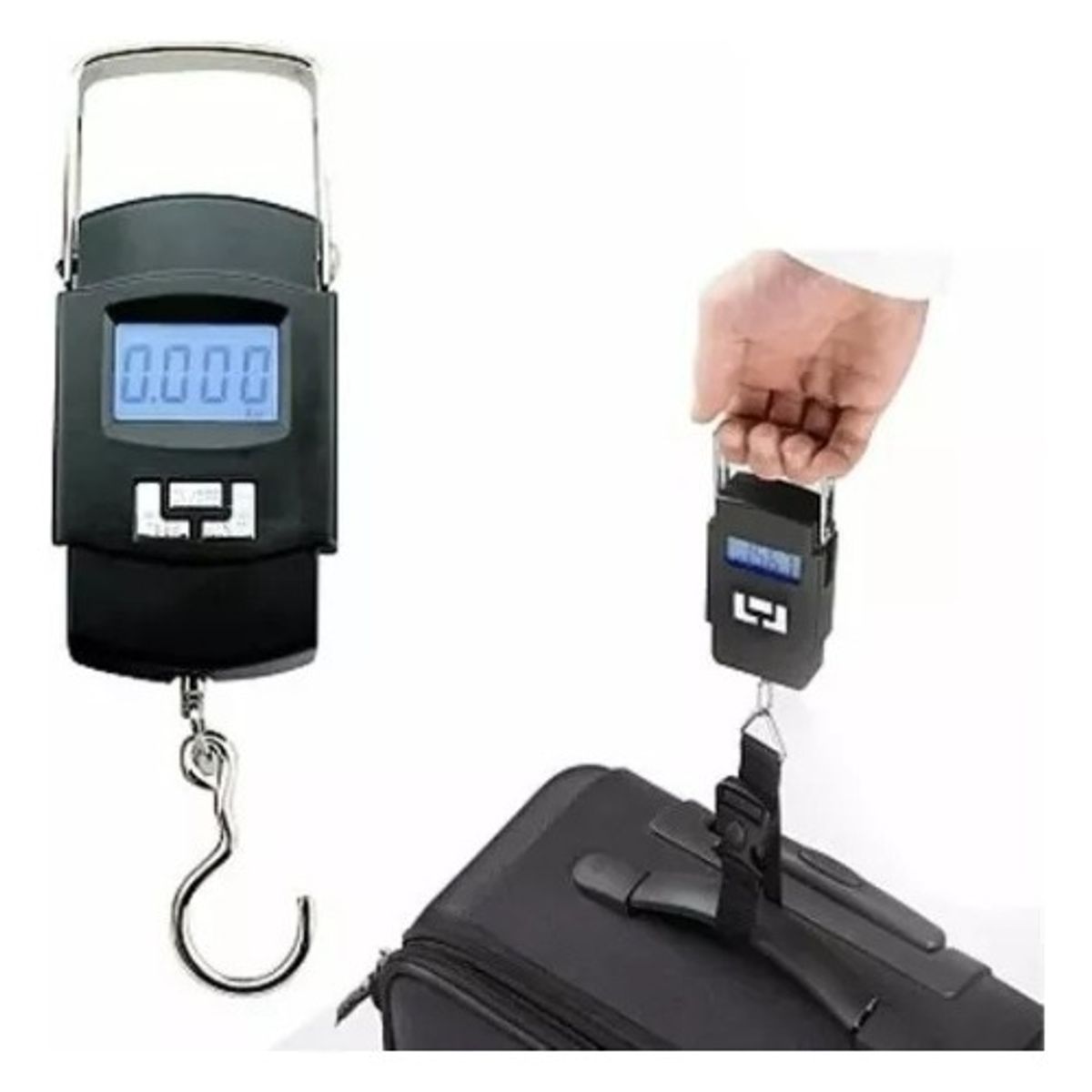 GENERICO - Pesa Balanza Gancho 50 Kg Pesa Digital Gramos Colgan Romana Color Negro - 227023