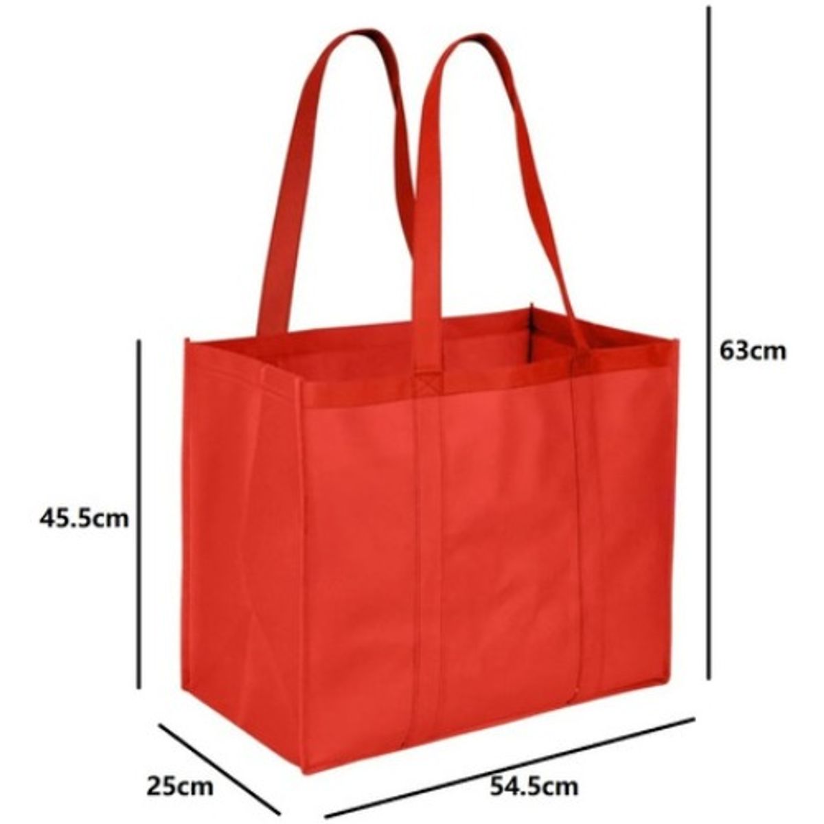 GENERICO - X10 Bolsas Tnt Reutilizable Ecologicas Reforzada 63x55x25cm Azar - 130061