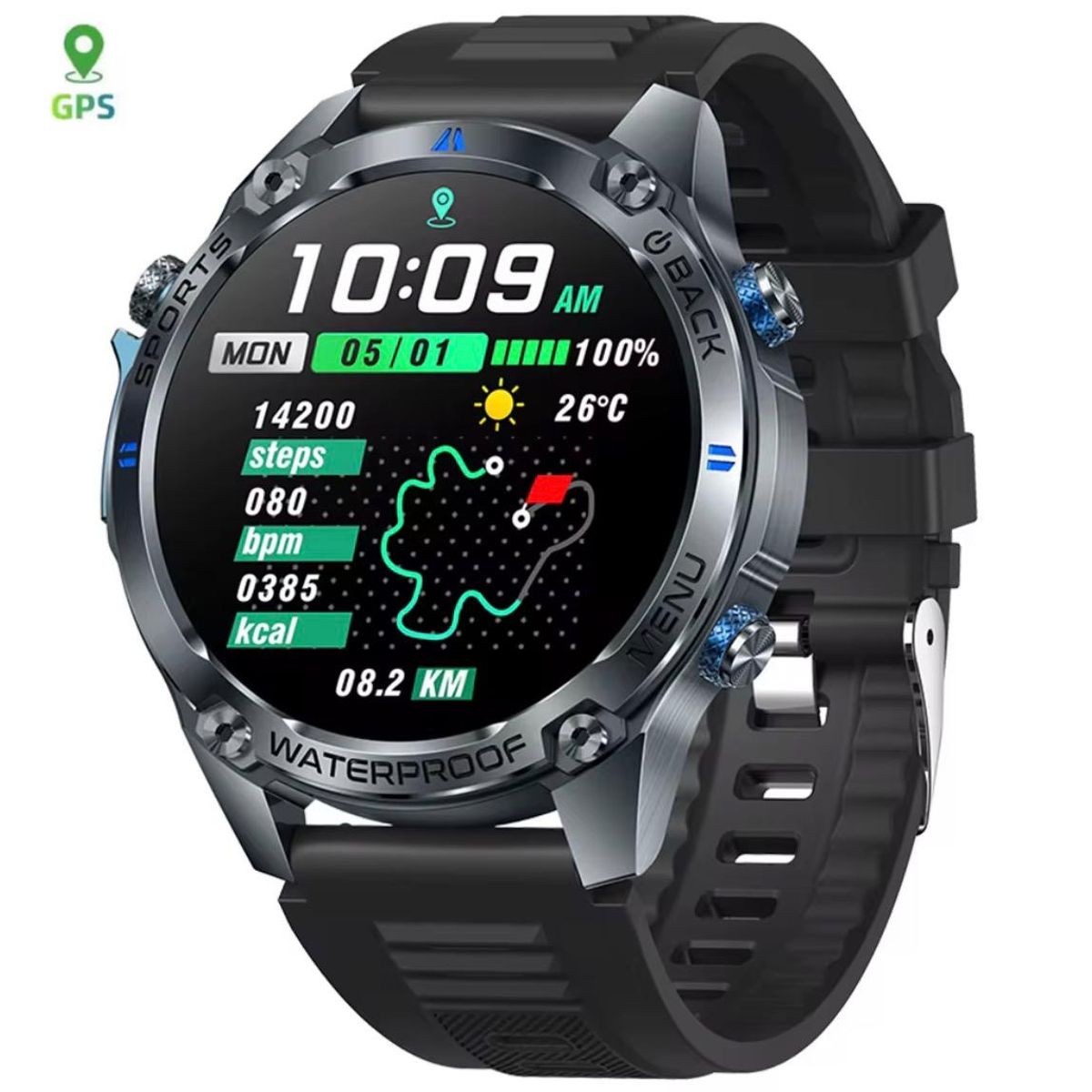 GENETIC - Smartwatch G100 Con Bluetooth llamada Con GPS