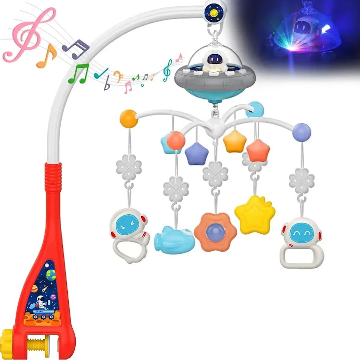 GENERICO - Móvil Musical Robot Para Cuna Con Luz Y Musica