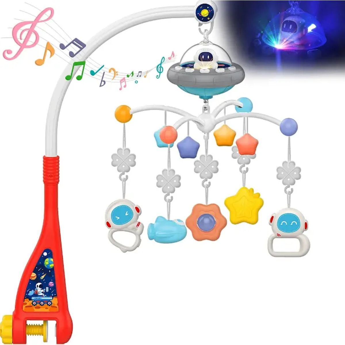 GENERICO - Móvil Musical Robot Para Cuna Con Luz Y Musica