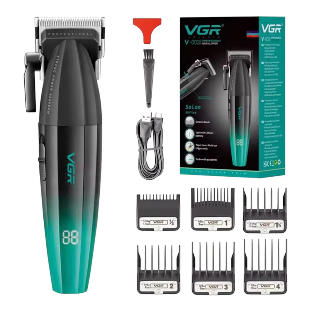 VGR - Maquina Cortar pelo Profesional VGR V-003 de 9000RPM