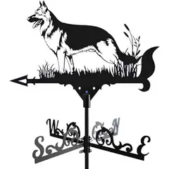 GENERICO - Veleta De Metal Con Soporte Para Techo Pastor Alemán